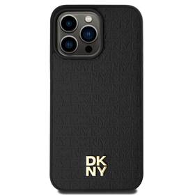 Kryt na mobil DKNY PU Leather Repeat Pattern Stack Logo Magsafe na iPhone 15 Pro Max (DKHMP15XPSHRPSK) čierny