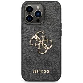 Kryt na mobil Guess 4G Metal Logo na Apple iPhone 14 Pro Max (GUHCP14X4GMGGR) sivý