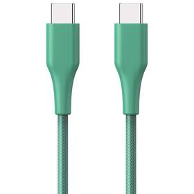 Kábel ER Power USB-C/USB-C GRS, 1,2 m (ERPWCBCTCGN) zelený