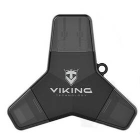 USB flashdisk Viking 32GB, USB/USB-C/Micro USB/Lightning (VUFII32B) čierny