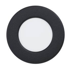 Vstavané svietidlo Eglo Fueva 5, kruh, 8,6 cm, teplá biela, IP44 (99211) čierne