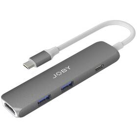 USB Hub JOBY USB-C/4K HDMI, 2x USB 3.0, USB-C (JB01821-BWW) sivý