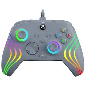 Gamepad PDP Afterglow Wave RGB Wired Controller pre Xbox One/Series (049-024-GE) sivý