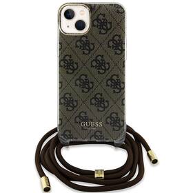 Kryt na mobil Guess IML 4G Printed Crossbody na Apple iPhone 15 (GUHCP15SHC4SEW) hnedý