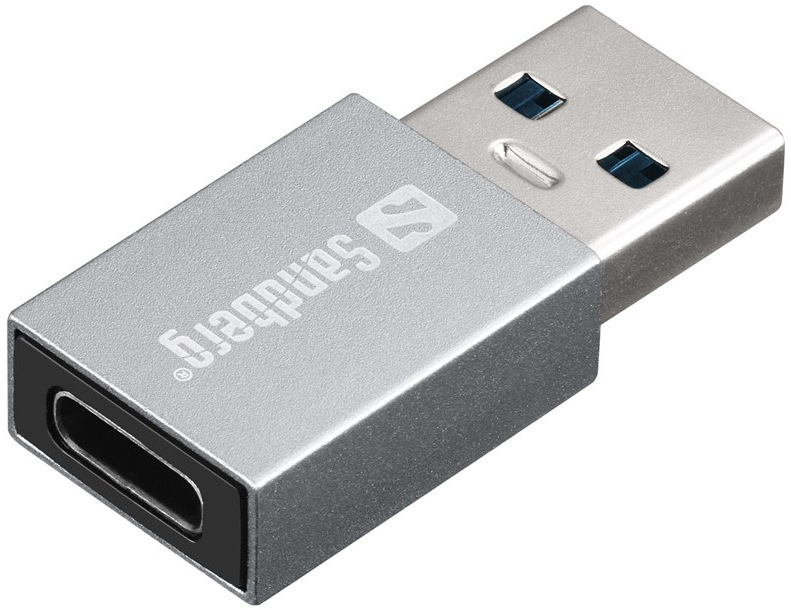 Sandberg USB-A/USB-C, strieborná