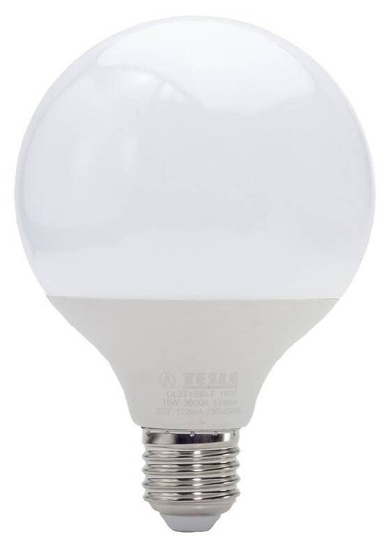 Žiarovka LED Tesla globe E27, 15W, teplá biela