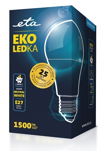 žiarovka ETAA60W15NW01 LED
