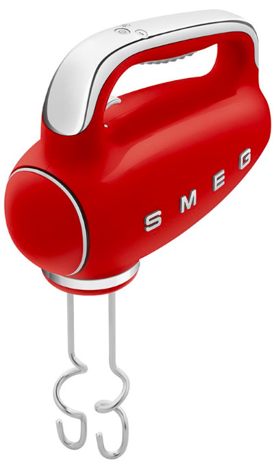 Ručný šľahač Smeg 50's Retro Style HMF01RDEU, červený