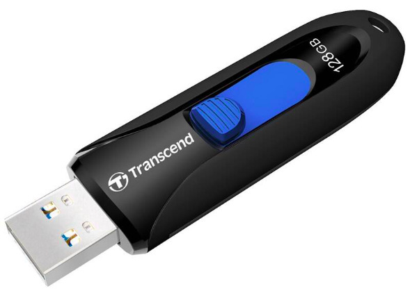 Flash USB Transcend JetFlash 790K 128 GB USB 3.1 Gen 1 - čierny/modrý