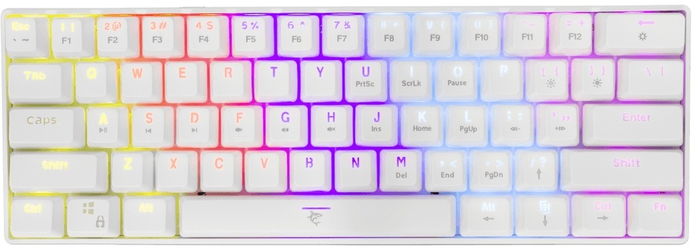 White Shark SHINOBI, US layout, hnedý switch, biela