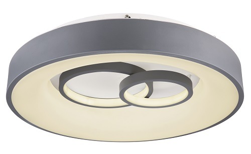 Stropné svietidlo GLOBO Mavy, kruh, 48 cm, LED, 50W, šedá/biela