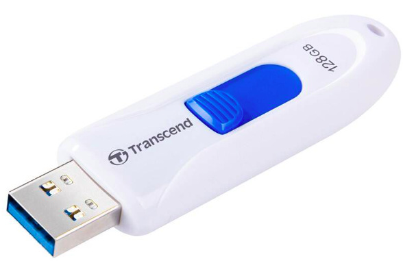 Flash USB Transcend JetFlash 790W 128 GB USB 3.1 Gen 1 - biely/modrý