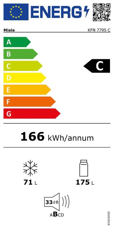 Chladnička komb. Miele KFN 7795 C NoFrost, vstavaná