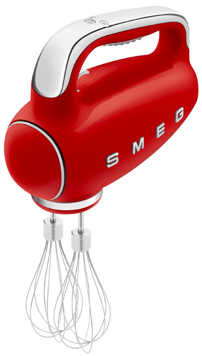 Ručný šľahač Smeg 50's Retro Style HMF01RDEU, červený