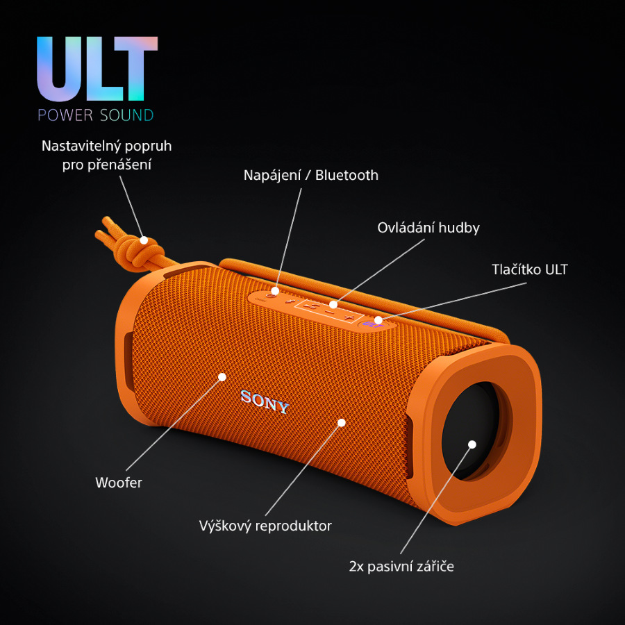 Prenosný reproduktor Sony ULT FIELD 1, oranžová