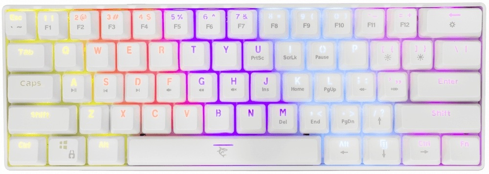 White Shark SHINOBI, US layout, červený switch, biela