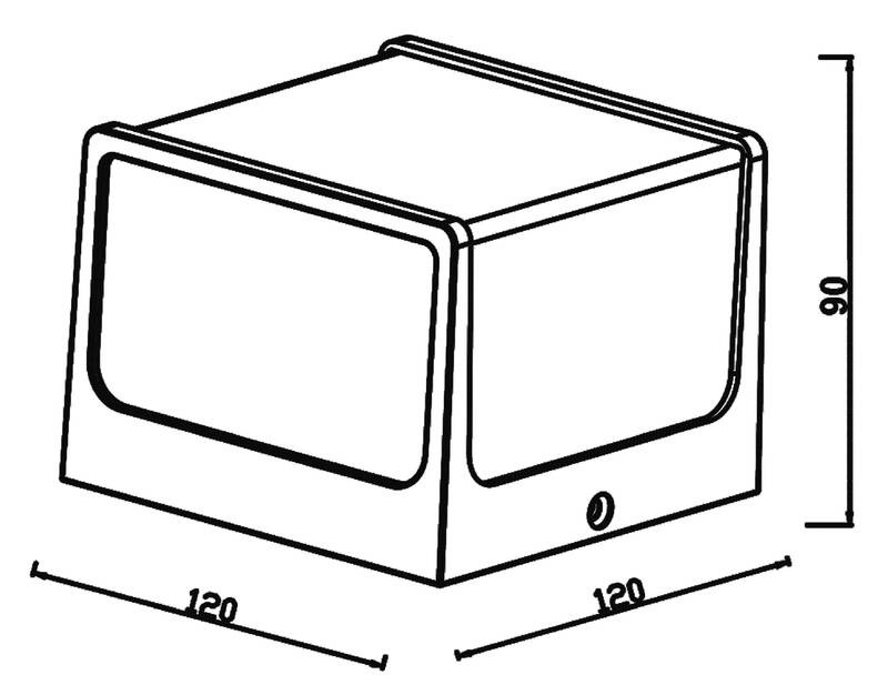 Nástenné svietidlo Top Light Block - čierne