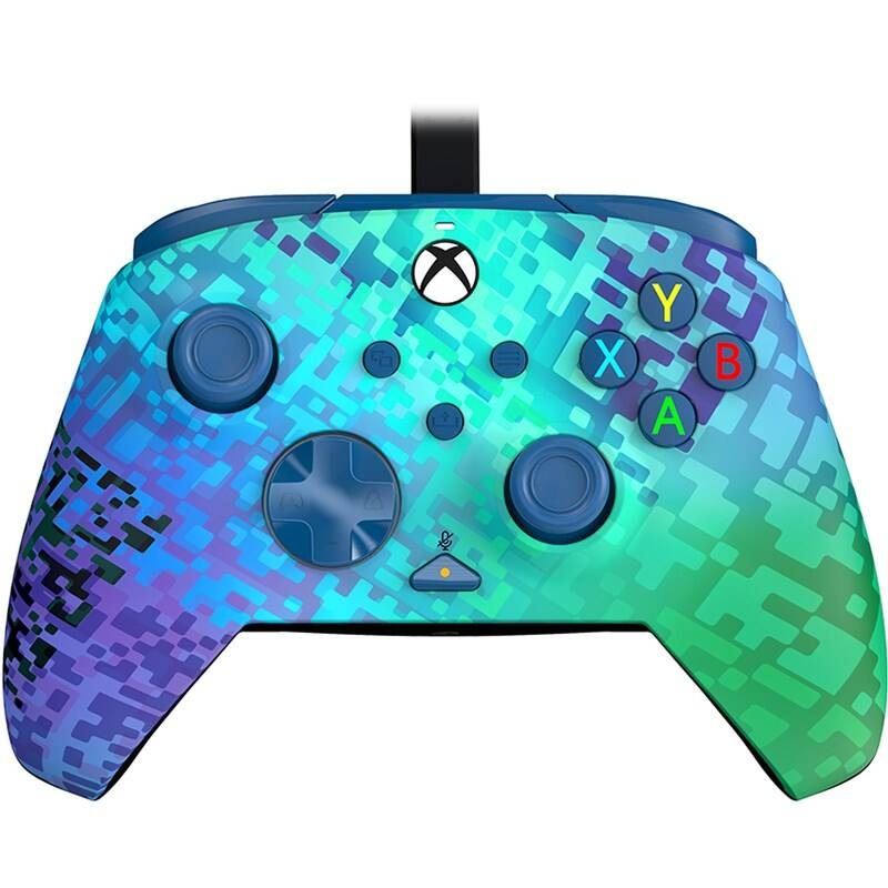 PDP Advanced Wired Controller Rematch pre Xbox Series X|S / Xbox One / PC - Glitch Green (049-023-GG), zelená/modrá