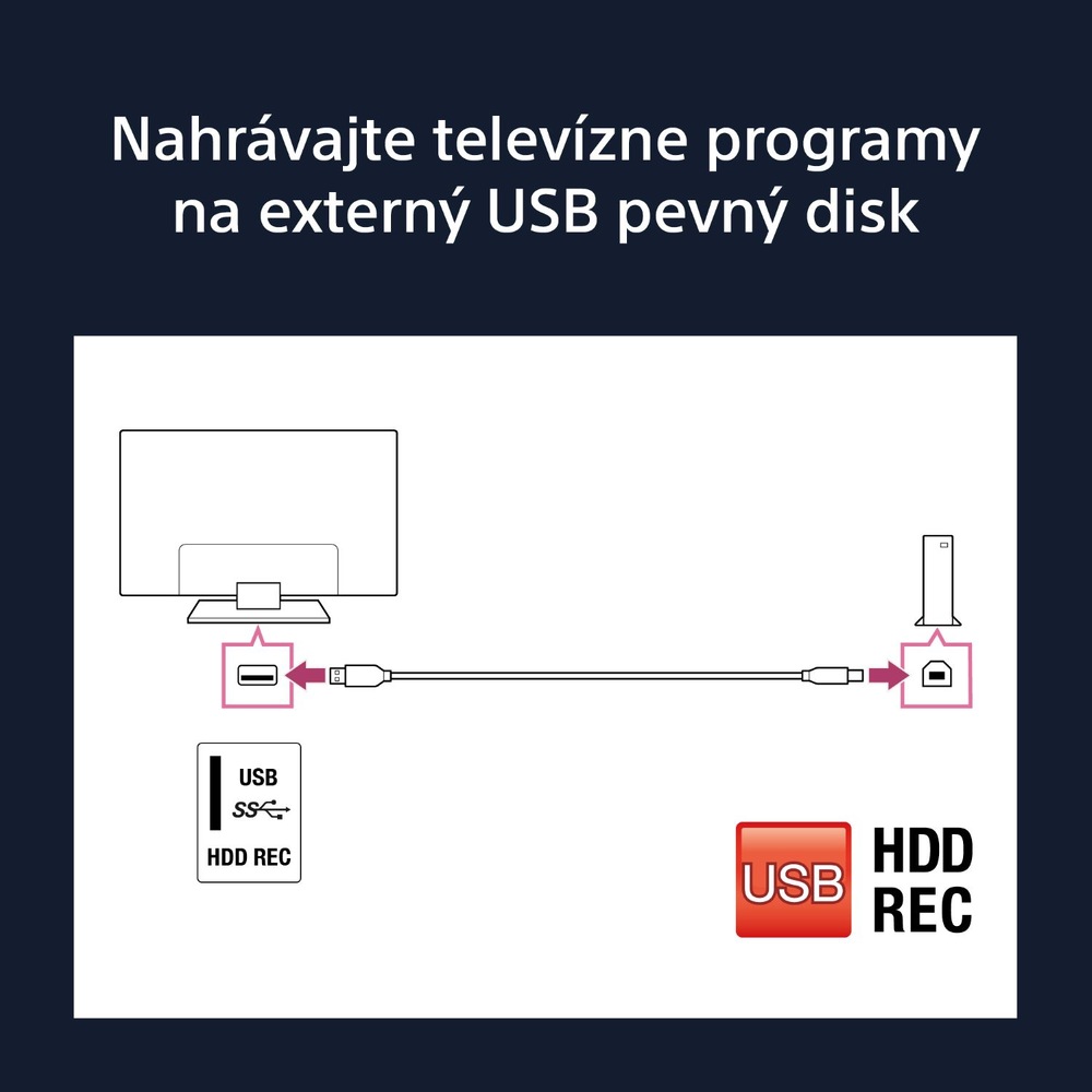 Televize Sony KD-32W800, čierna, USB HDD