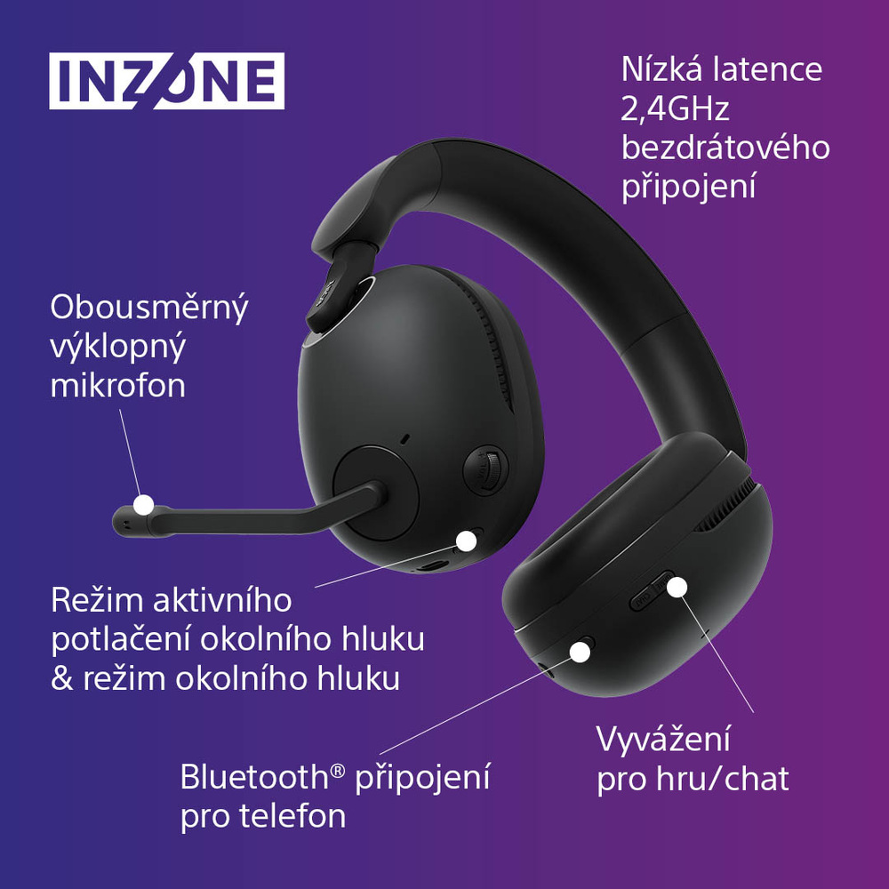 Sony Inzone H9, čierna