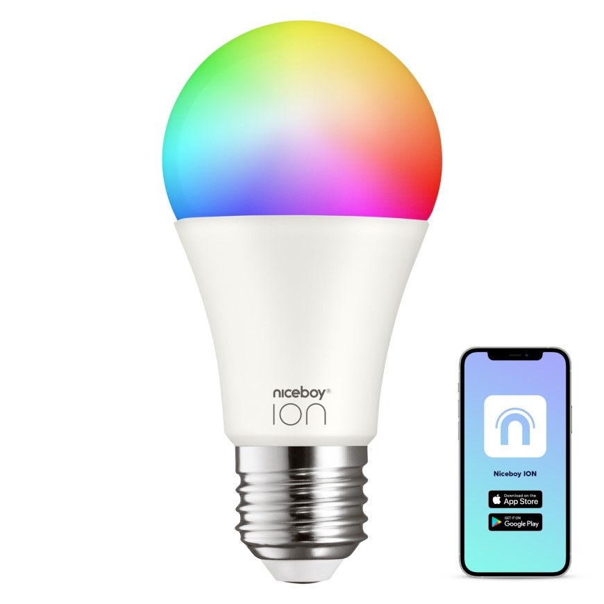 Chytrá žiarovka Niceboy ION SmartBulb RGB E27, 9W