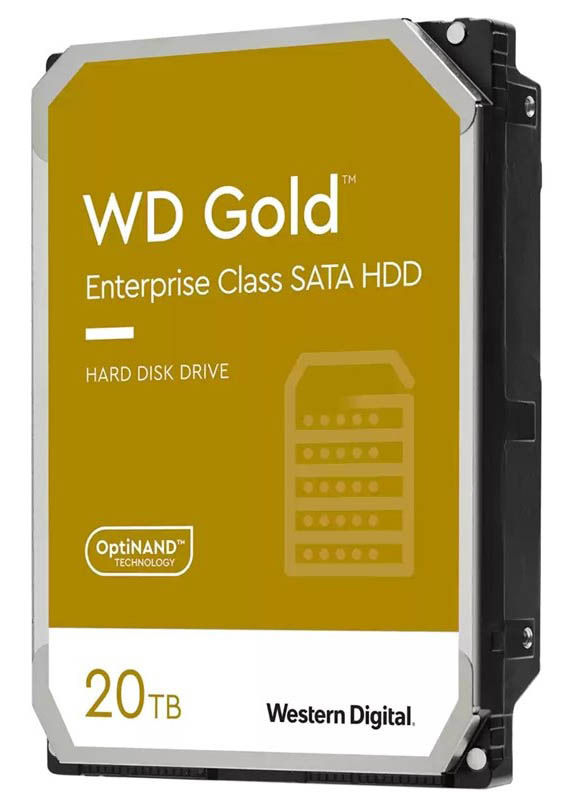 Western Digital Gold Enterprise Class 20 TB, čierna/zlatá