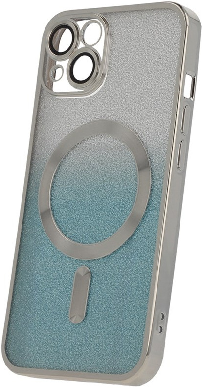 CPA Mag Glitter Chrome na Apple iPhone 15, strieborná