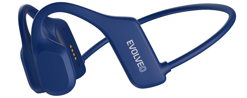 EVOLVEO BoneSwim Lite MP3 8GB, bezdrôtové slúchadlá na lícne kosti, modré