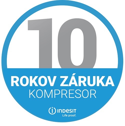 Chladnička 1dverová Indesit SI6 2 S EU, voľne stojaca, strieborná, 10 rokov záruka na kompresor