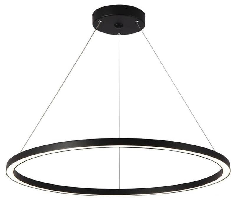 Závesné svietidlo IMMAX NEO FINO SMART 1 kruh, 80cm, 60W, Zigbee 3.0, TUYA - čierne