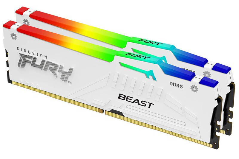 DIMM Kingston FURY Beast White RGB EXPO 32 GB (2× 16 GB) (KF560C30BWEA2-32)