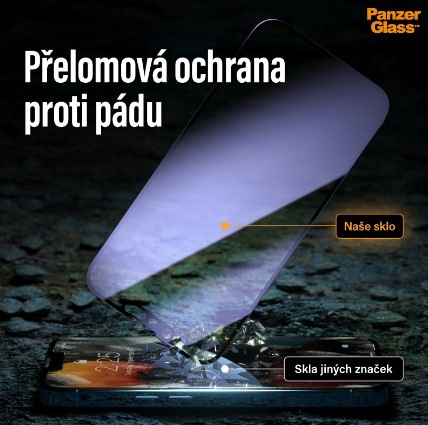 PanzerGlass Edge-to-Edge Antibacterial na Apple iPhone 12/12 Pro, čierna