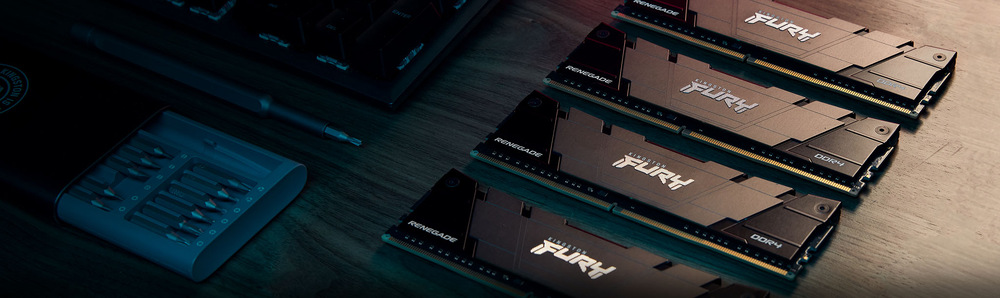 DIMM Kingston FURY Renegade Black DDR4 32 GB (2× 16 GB) (KF436C16RB122-32)