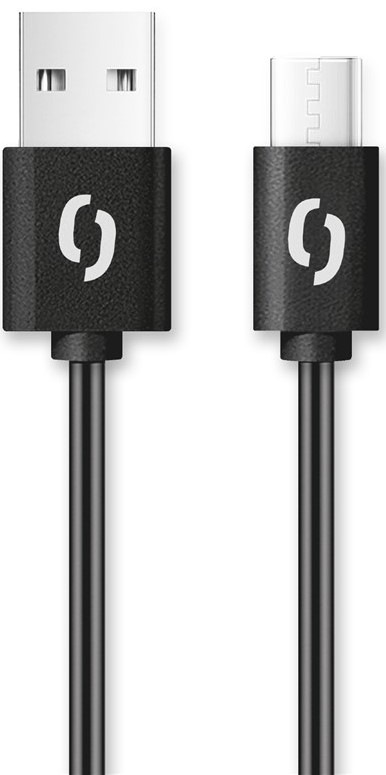 Kábel Aligator Power USB/USB-C, 3A, 1m - čierny